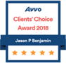 Avvo Clients' choice Award 2018 Badge